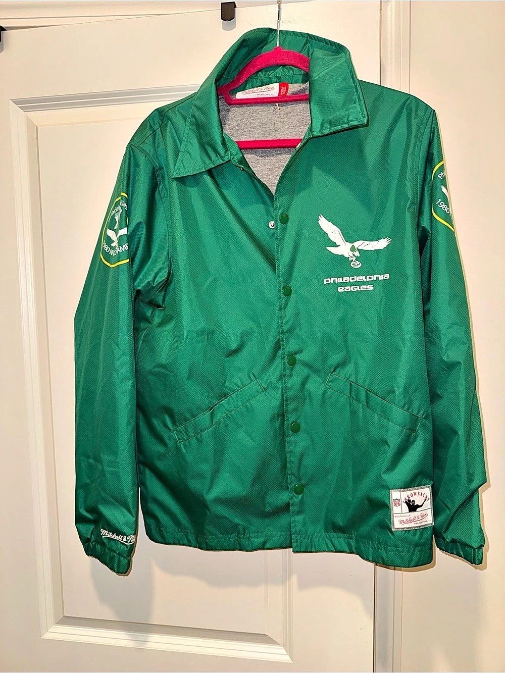 Mitchell & Ness Philadelphia Eagles 1980 NFC Champions Throwback Green Jacket